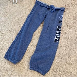 Victoria Secret Pink cropped sweats- XS Blue
